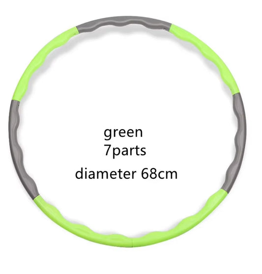 1Pcs 9/8/7 Tubes Yoga Detachable Pilates Hoop Waist Exercise Slimming Sports Hoops Body Building Massage Gym Loss Weight Hoop